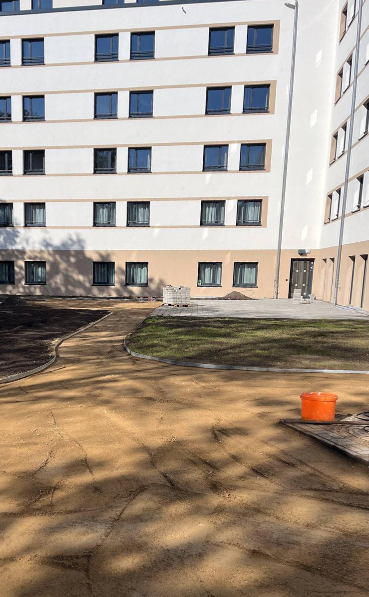 Vorbereitung für die Neu- und Umgestaltung von Hinterhöfen